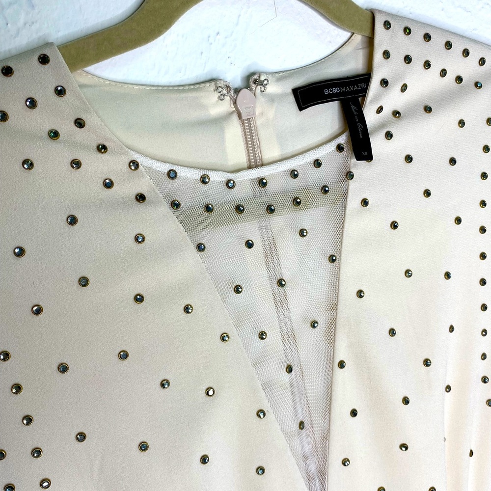 BCBG Maxazria diamond long sleeve party dress